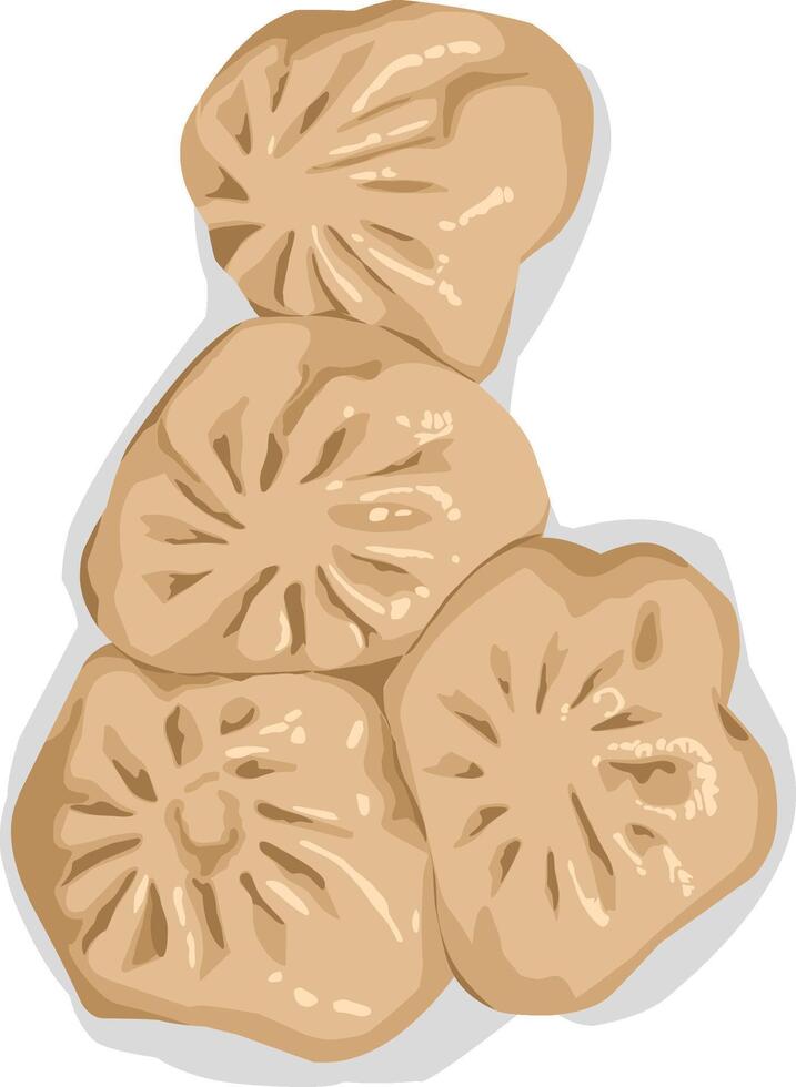 Delicious China's food white meat Dimsum dumplings In a group vector