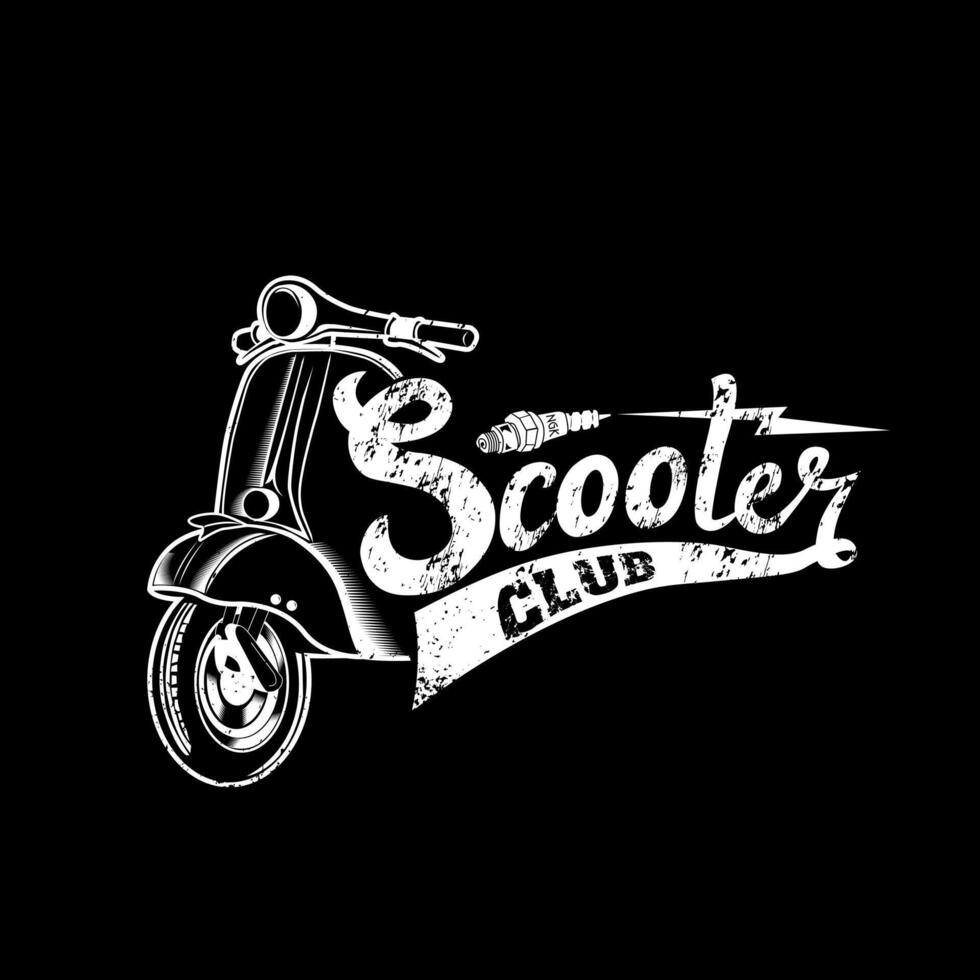 emblems icon scooter club vector
