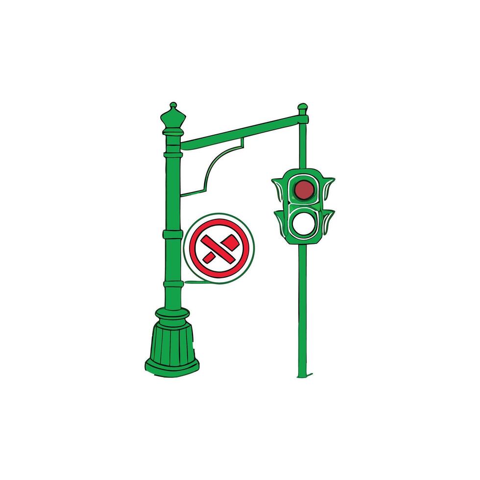 A traffic light vector