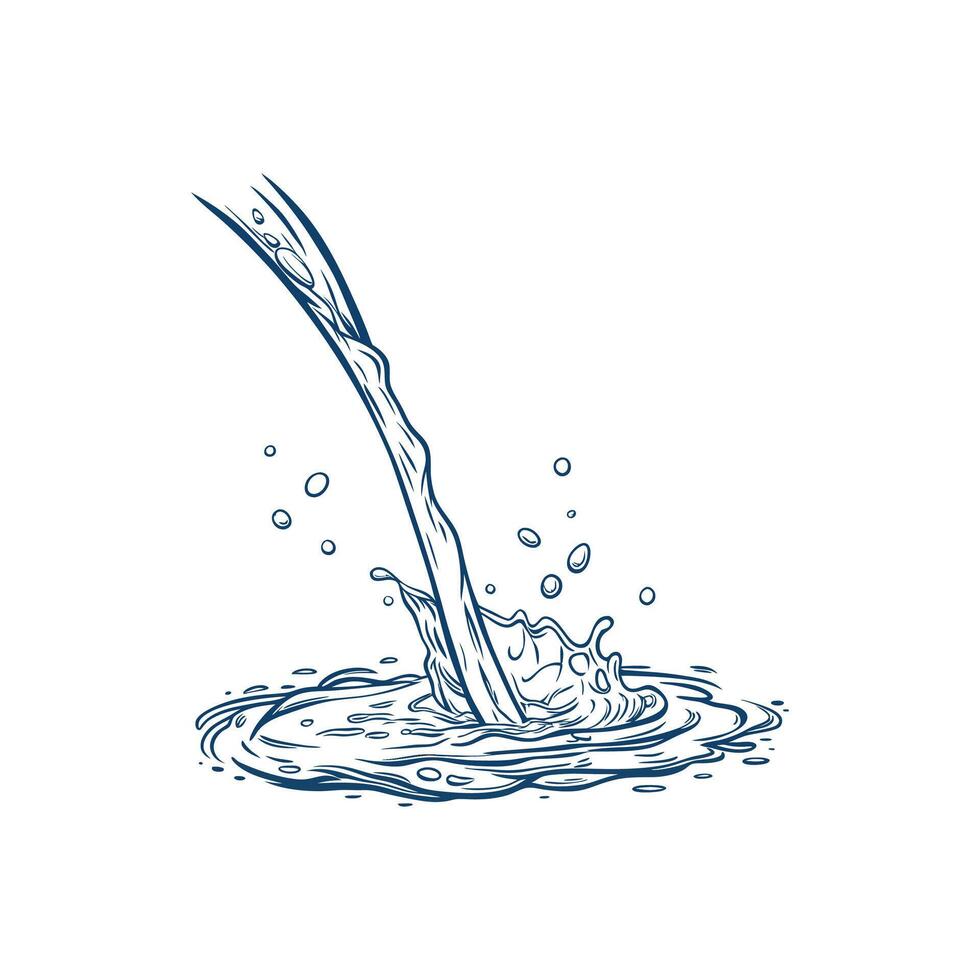 Water splash illustration vector