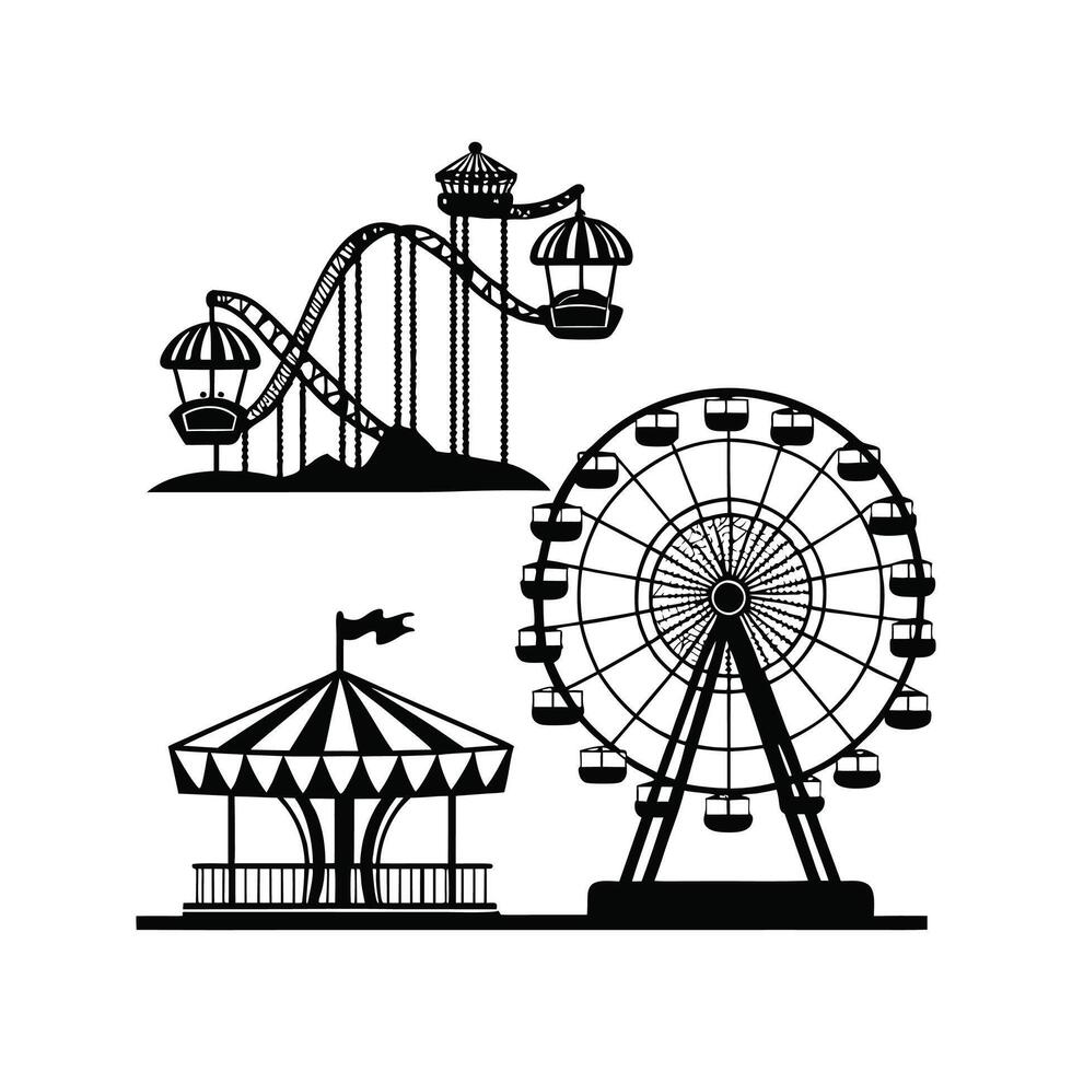 Amusement park icon vector