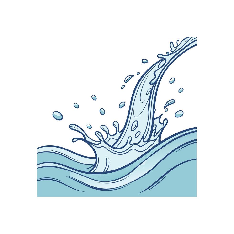 Water splash illustration vector