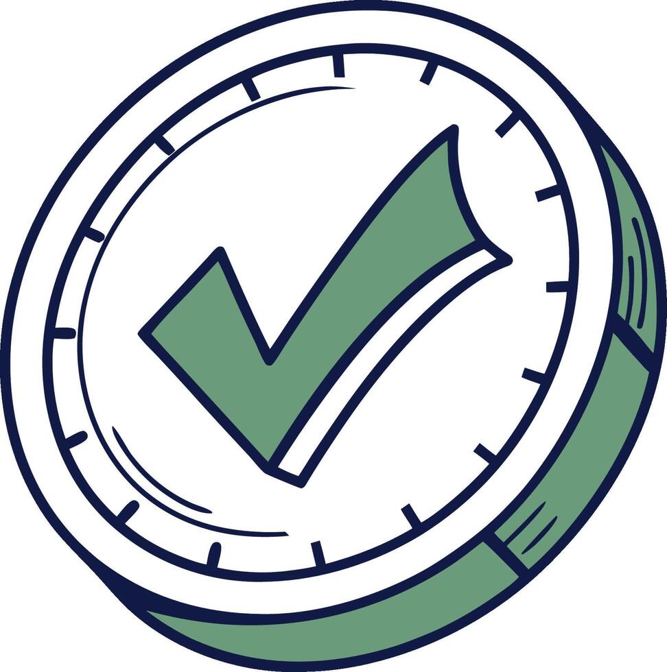 Check mark icon illustration vector