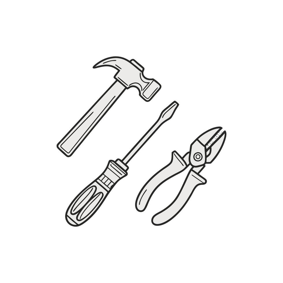 Tools for construction and repair illustration vector