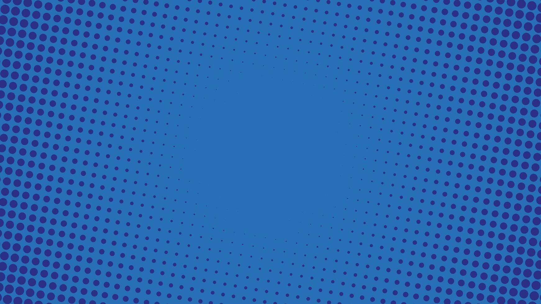Grunge halftone gradient background blue. Blue half tone border background for anime or manga style comic overlay vector