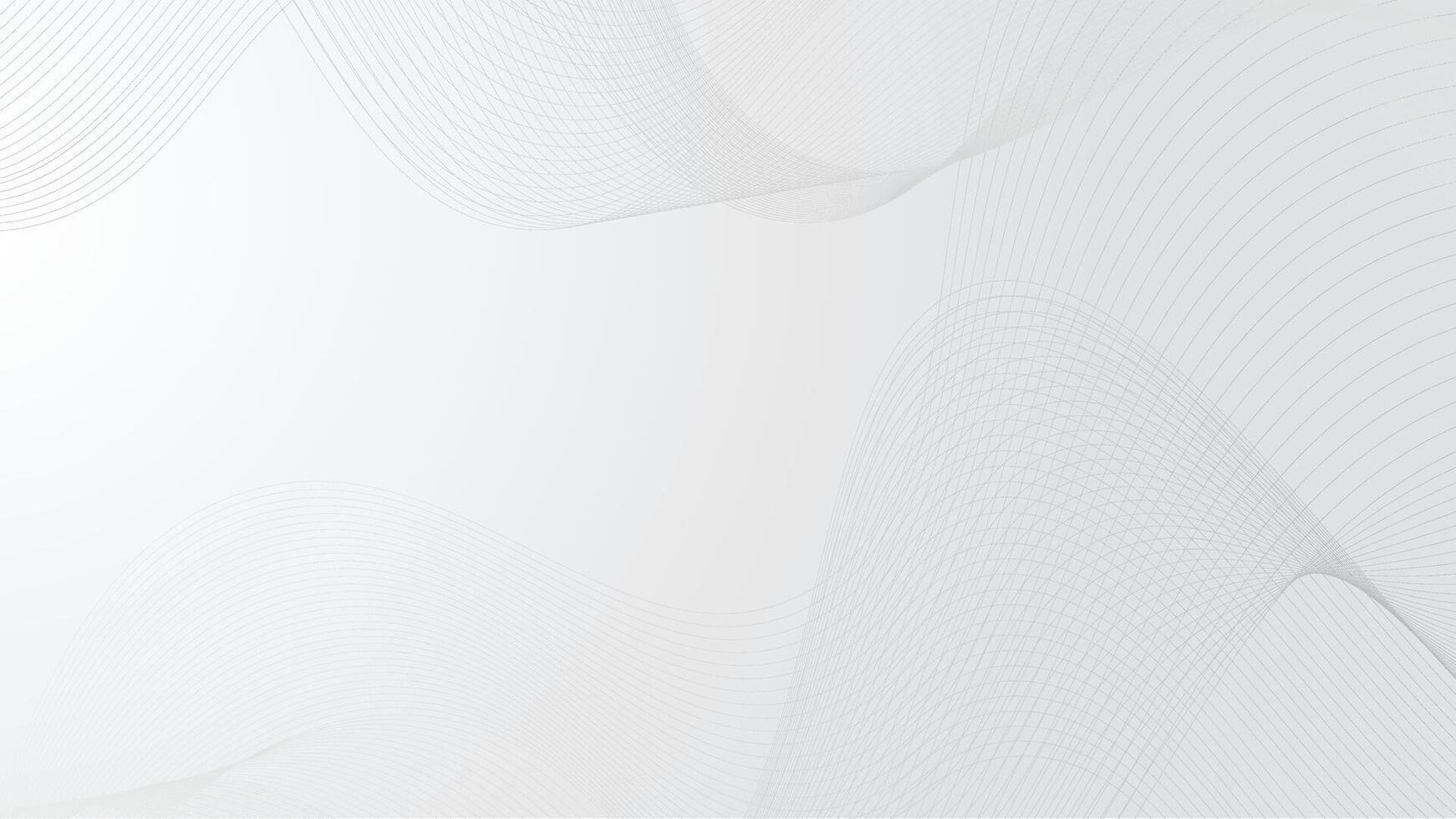 Gray background with dynamic wave lines. Abstract background with business lines vector