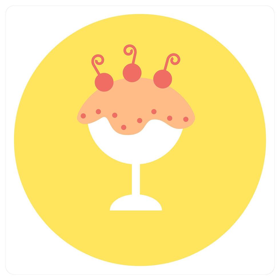 Dessert and cup icon concept vector