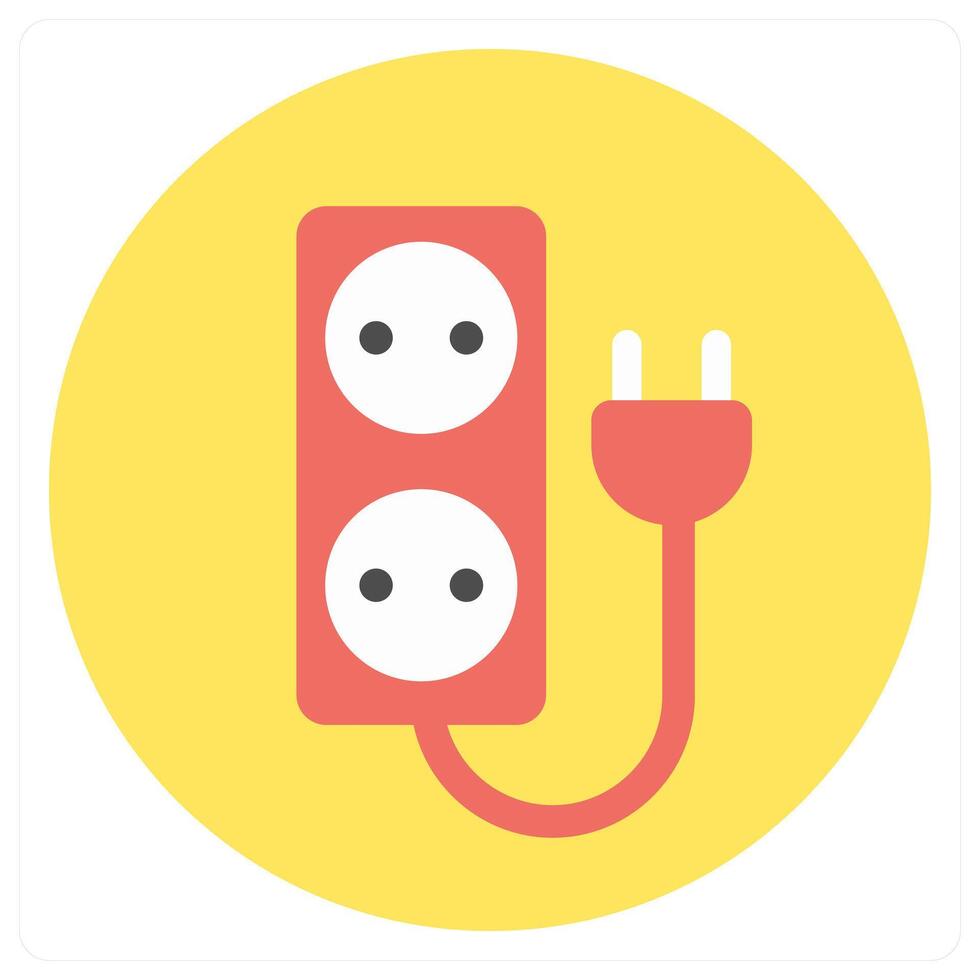 Socket and plug icon concept vector