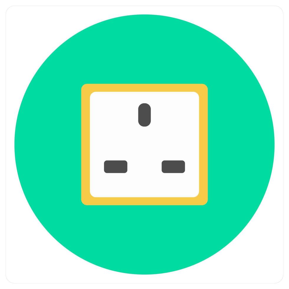 Socket and electronic icon concept vector