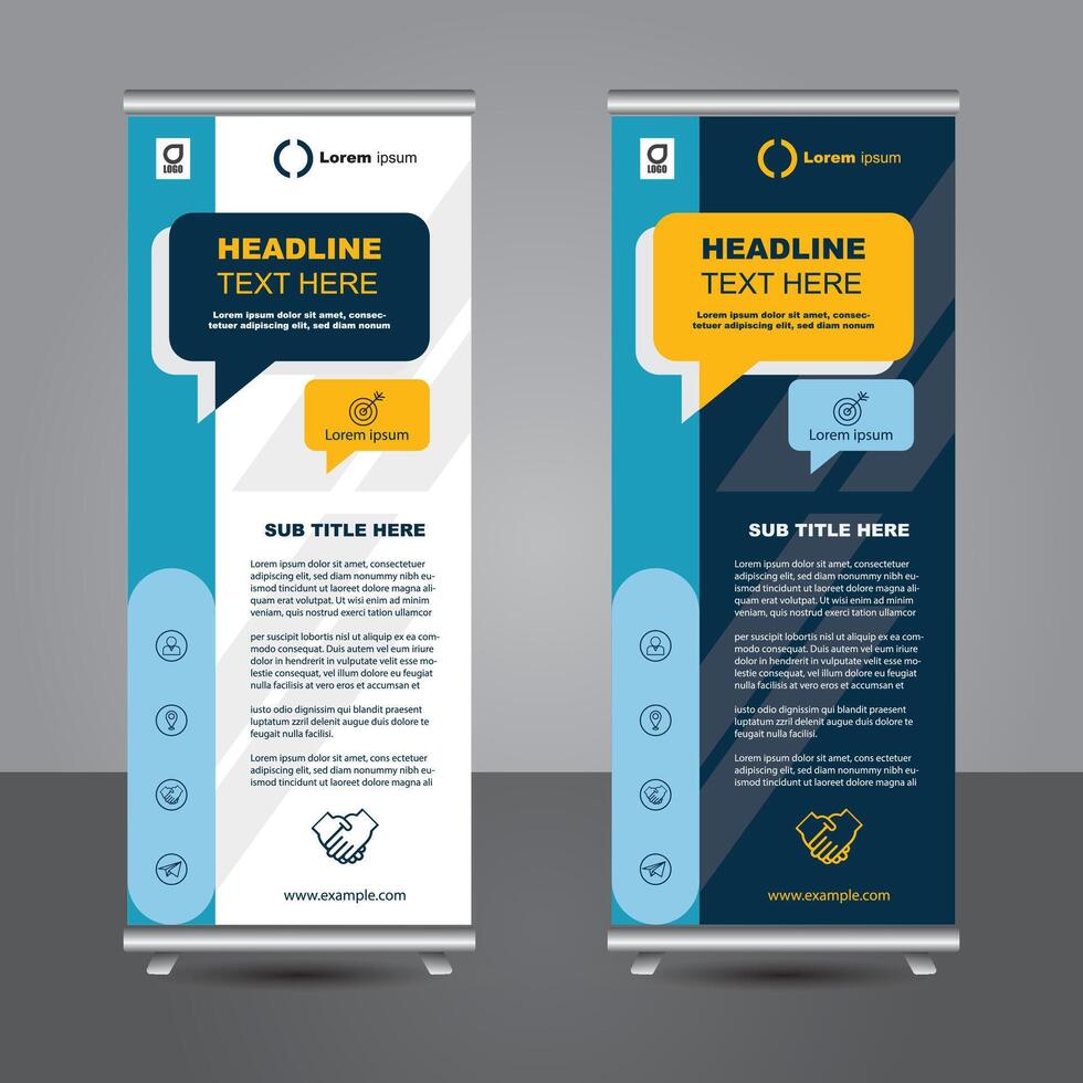 Roll up banner. stand banner layout, advertisement, pull up, Abstract background, illustration, business flyer, display, x-banner, flag-banner, presentation vector