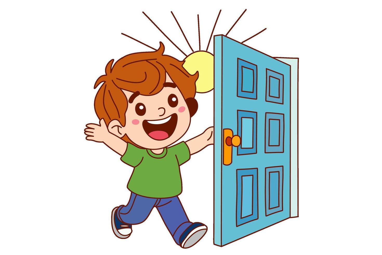 Children wake up early. illustration in cartoon style. vector