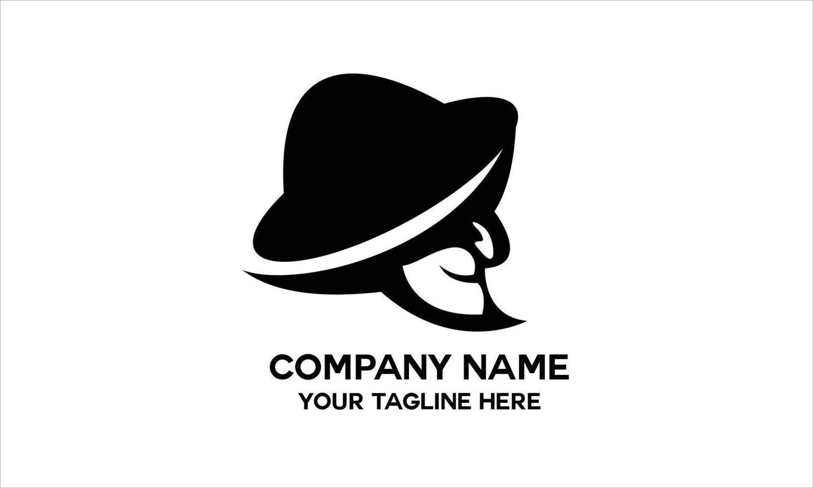 silhouette of person with bowler hat vector