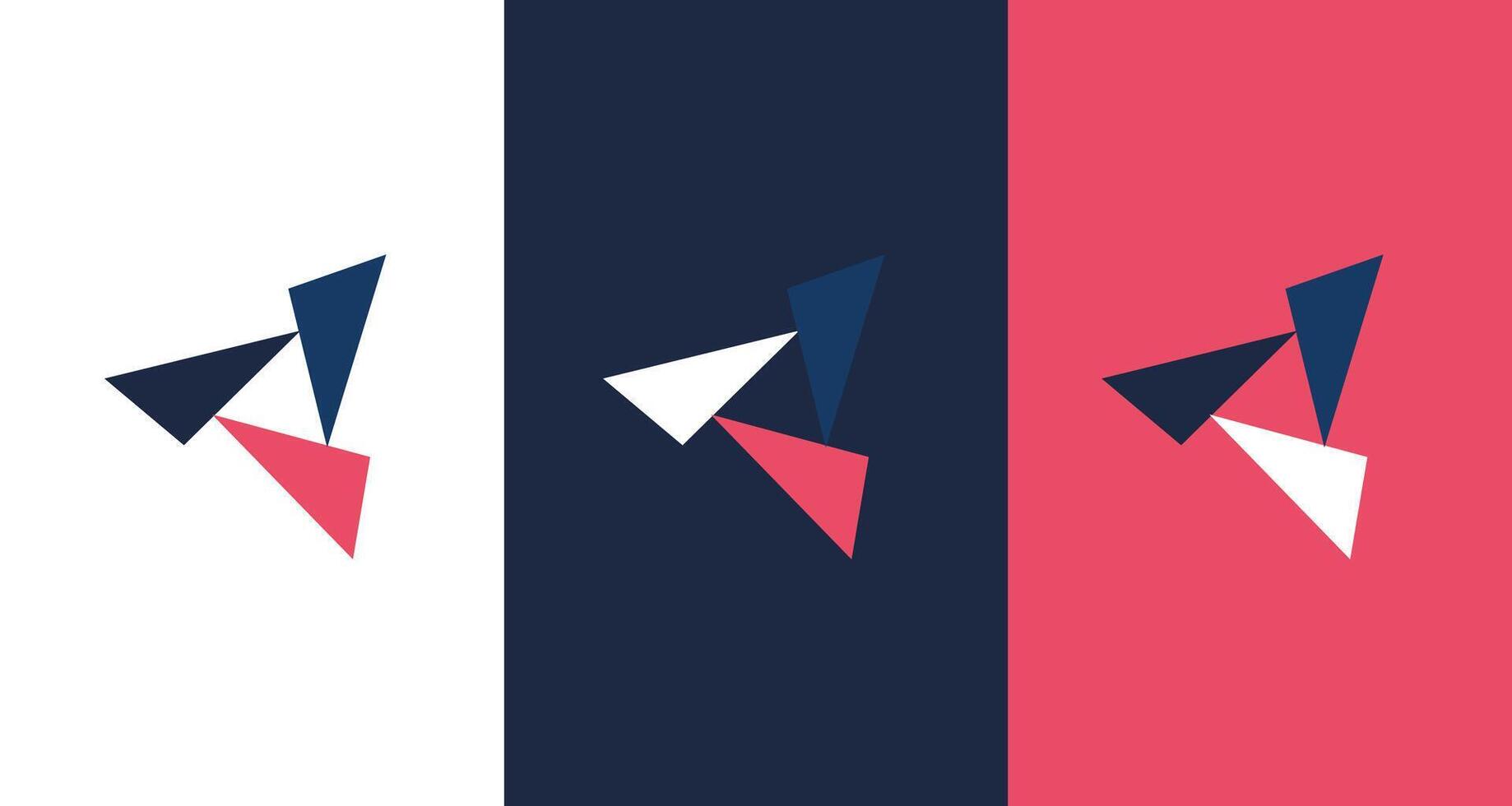 Triangle icon abstract logo background digital design graphic vector