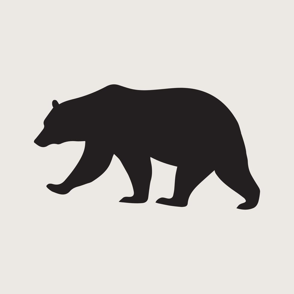 Bear silhoutte design vector