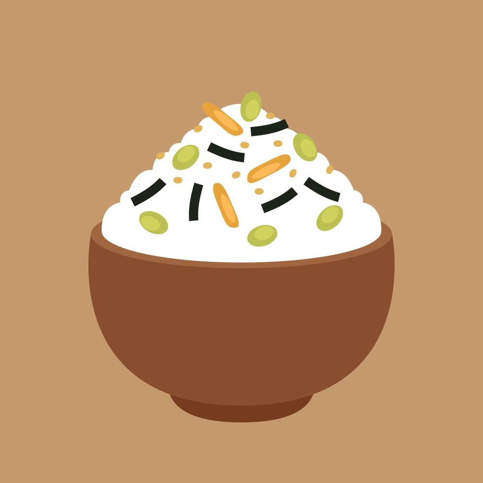 Japan cup . Japan cup symbol. Rice in the cup. vector