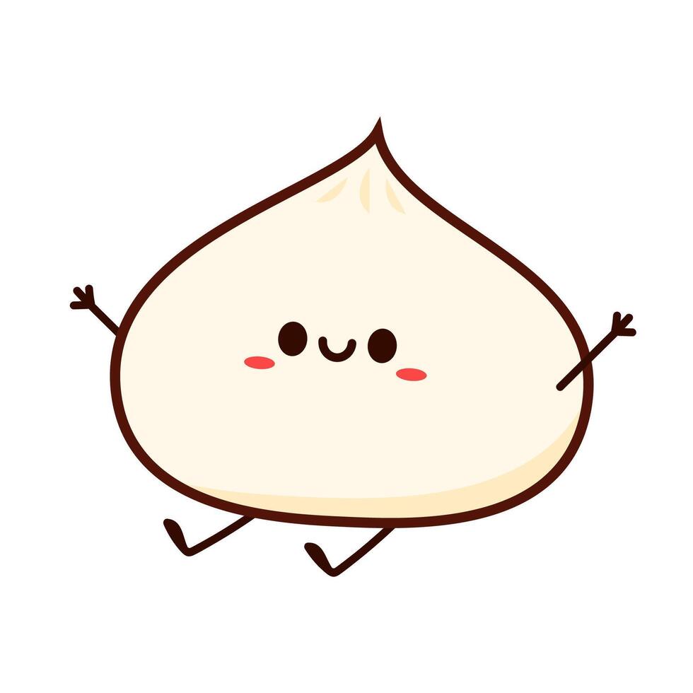 Chinese dumplings character design. Chinese dumplings is Chinese food. Bao cartoon. vector