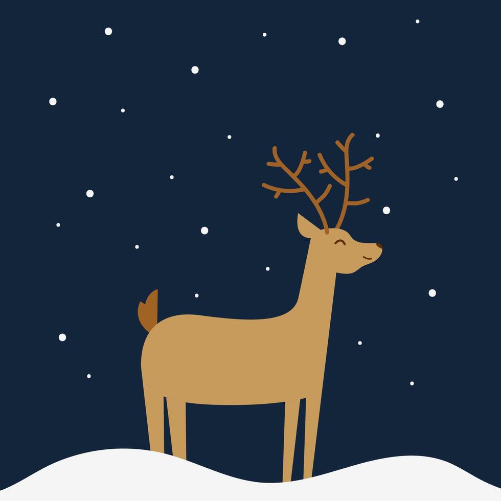 Cute Reindeer . Reindeer cartoon. Reindeer in christmas day. vector