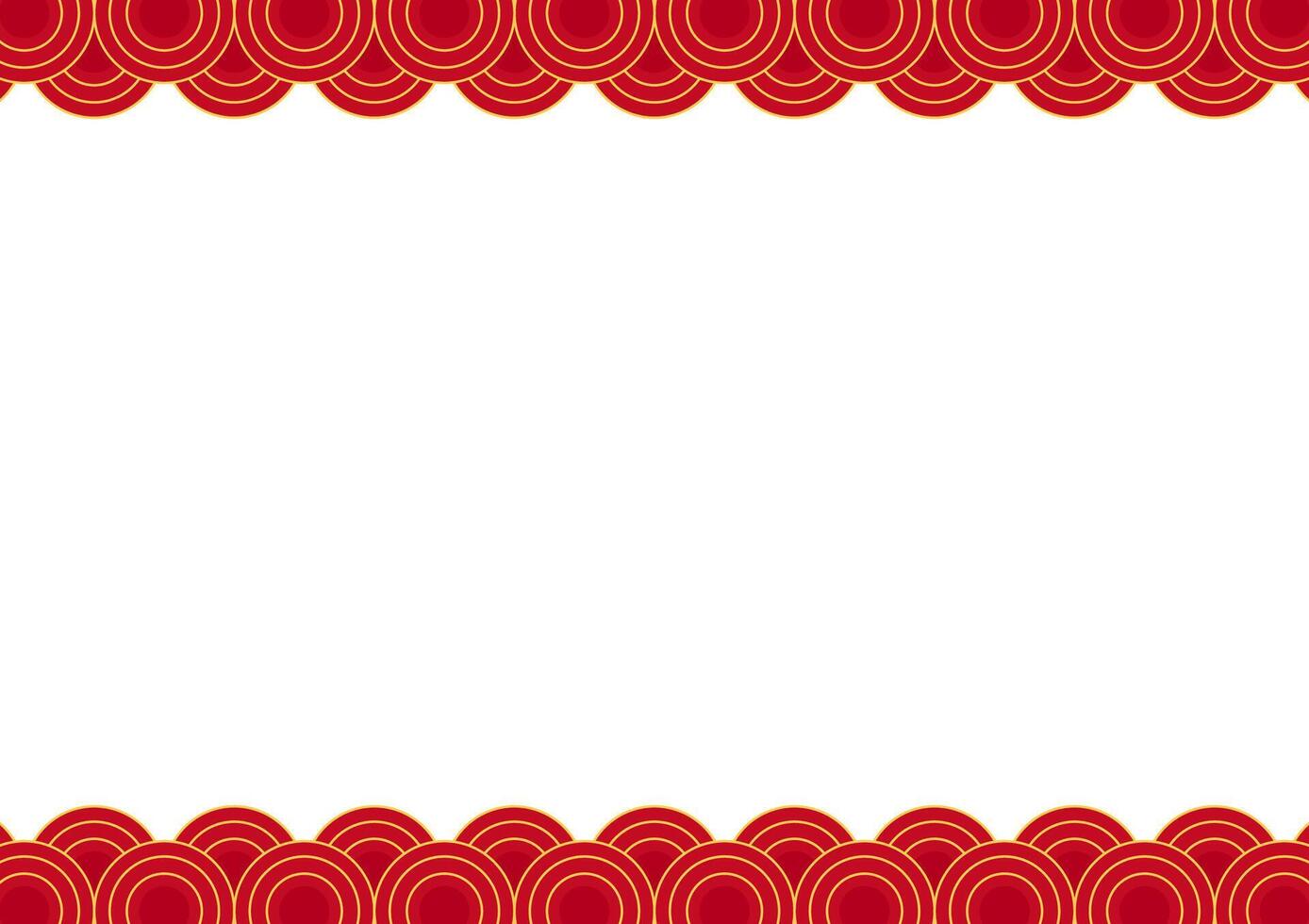 Happy Chinese new year. Chinese new year banner with circle for show product. Greeting card. China frame with lantern on red background. vector