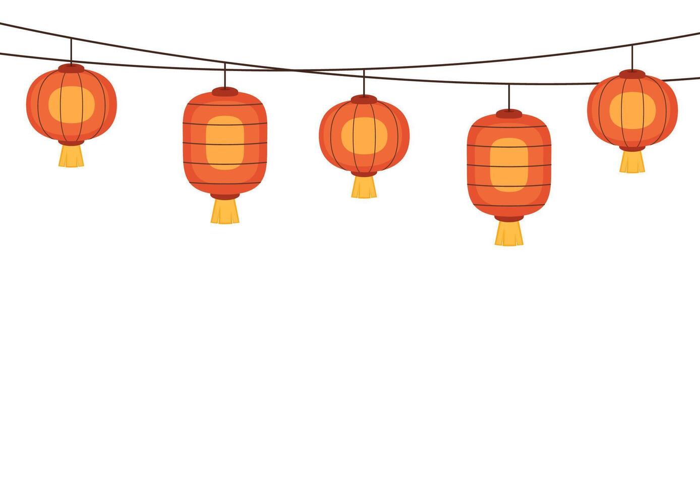 Chinese new year poster. wallpaper. free space for text. Chinese lamp . vector