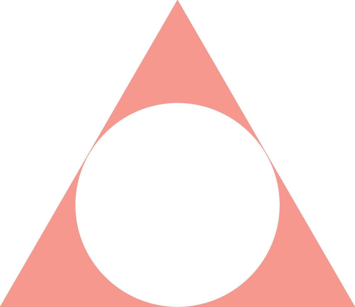 Circle Cut Out from Triangle Colorful Combined Blocks vector