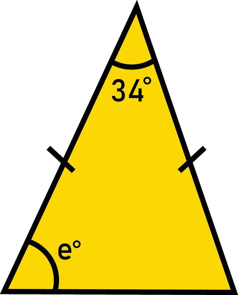 Isosceles Triangle Measurement vector