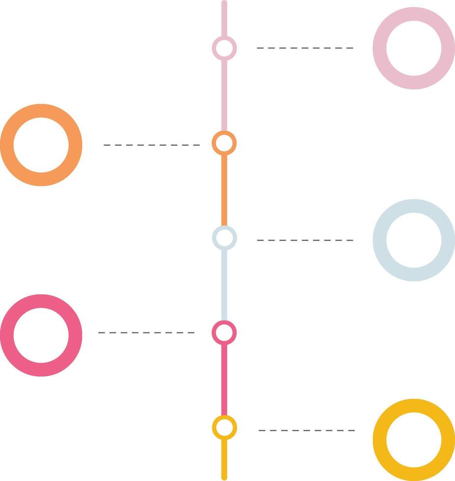Colorful Process Information Infographic vector