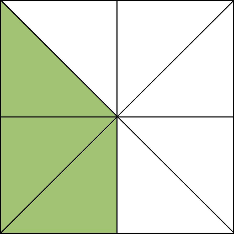 Three Eighths Square Fraction Models vector