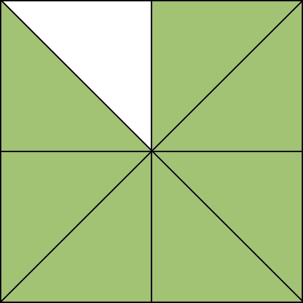 Seven-Eighths Square Fraction Models vector