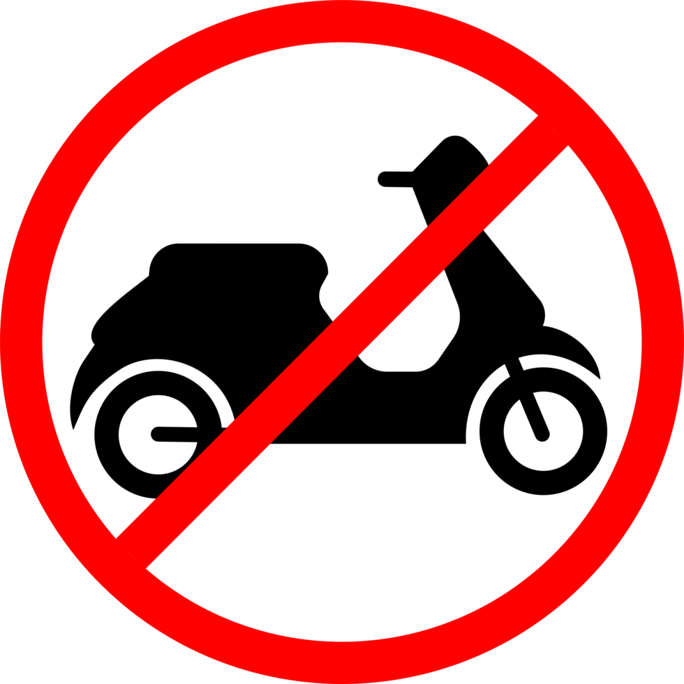 symbol prohibited using motorcycle sign in red circle or no motorcycle sign png