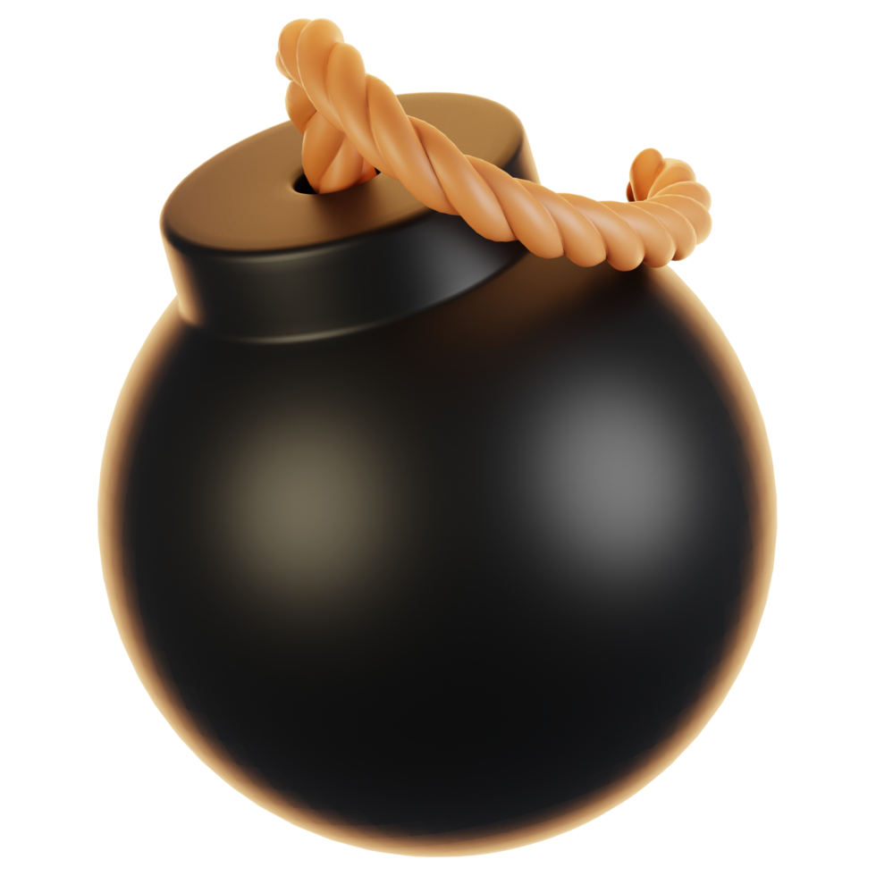 3d rendering bomb icon. Game asset icon concept png