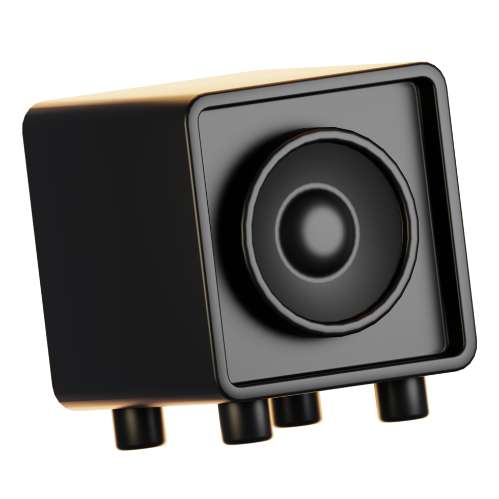 3d rendering new year icon concept. 3d render speaker icon png