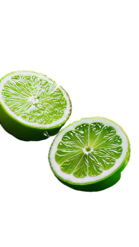 fresh delicious limes splashing with leaves png