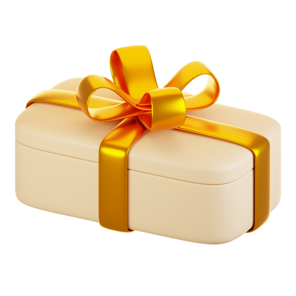 3d rendering new year icon concept. 3d render gift box icon png