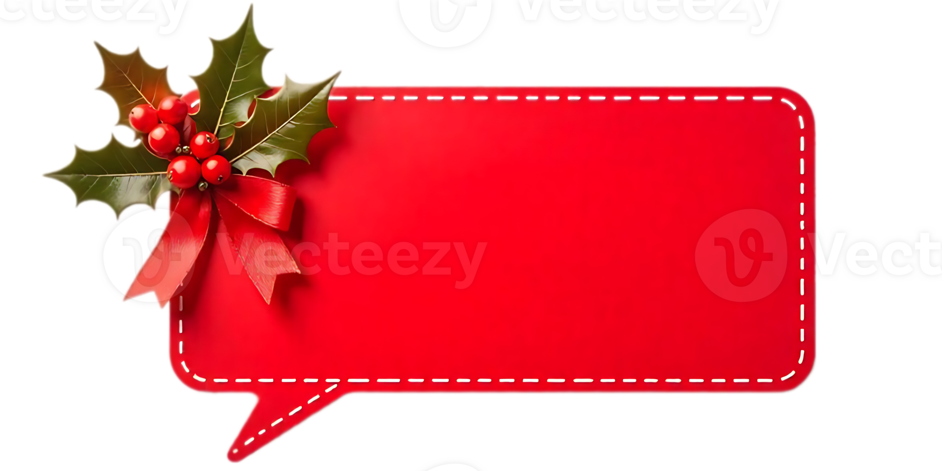 Red Christmas banner box design png