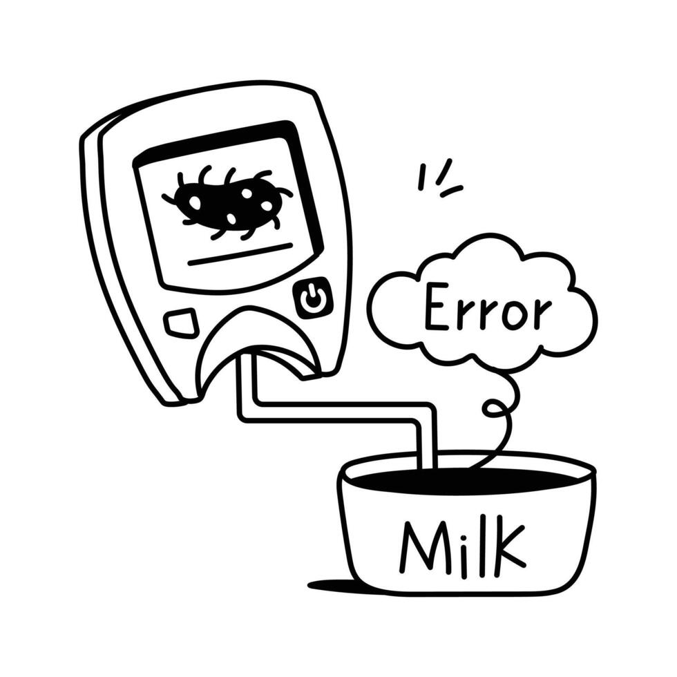 Quality control process for ensuring milk purity and safety vector