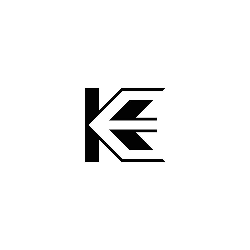 EK, KE, Abstract initial monogram letter alphabet logo design vector