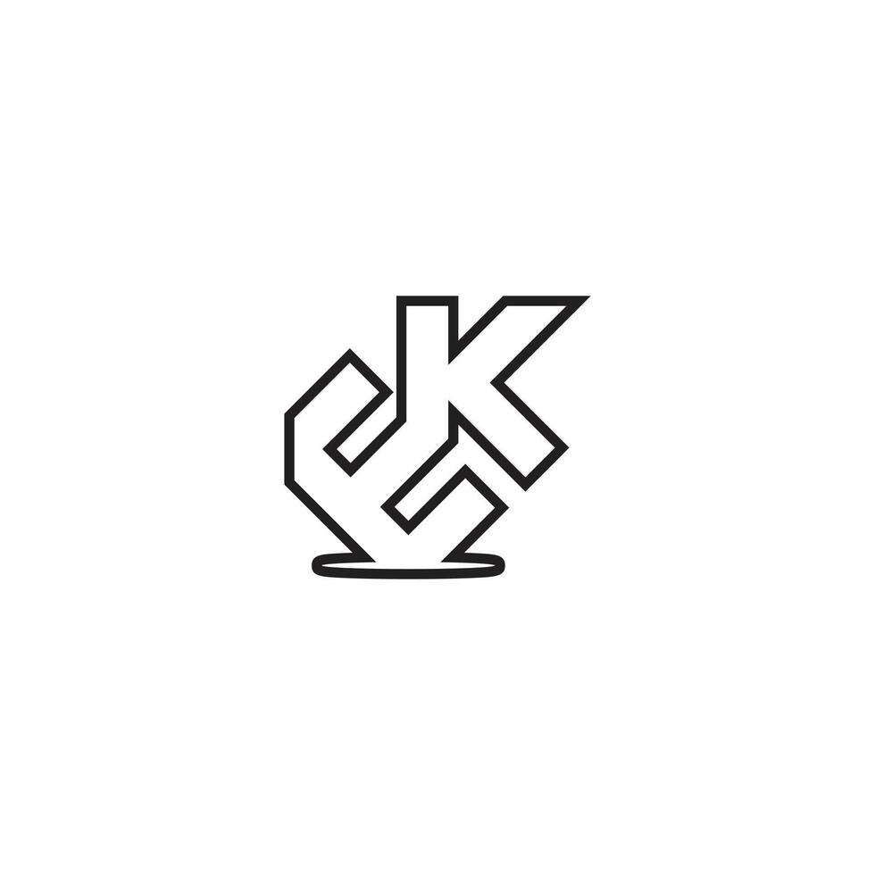 KE EK Letter Logo Design with a Minimalist Flair vector