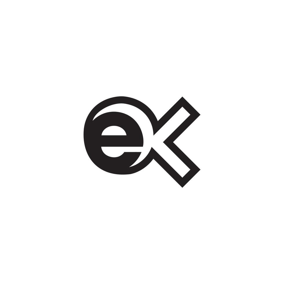 Abstract KE EK Icon Design with a Sleek Appearance vector