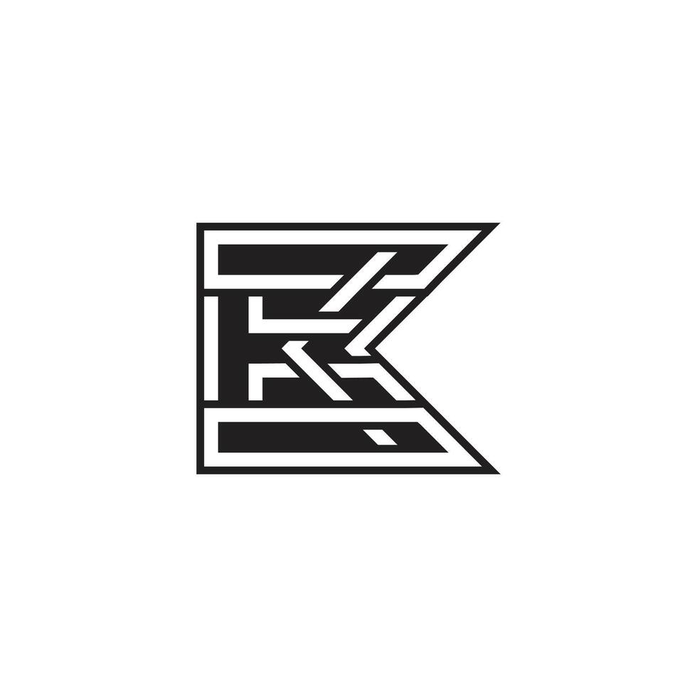 Unique KE Monogram Alphabet Logo for Modern Companies vector