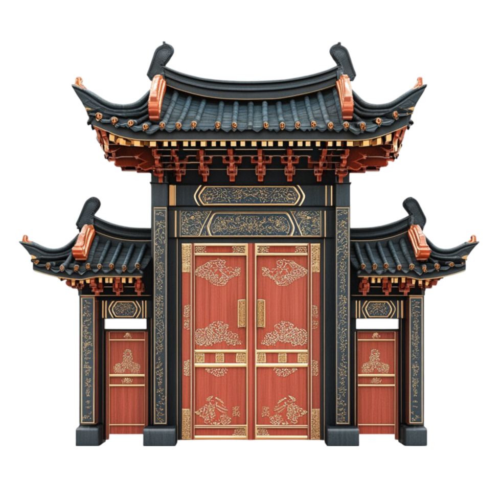 Ornate Chinese Gate Entrance png