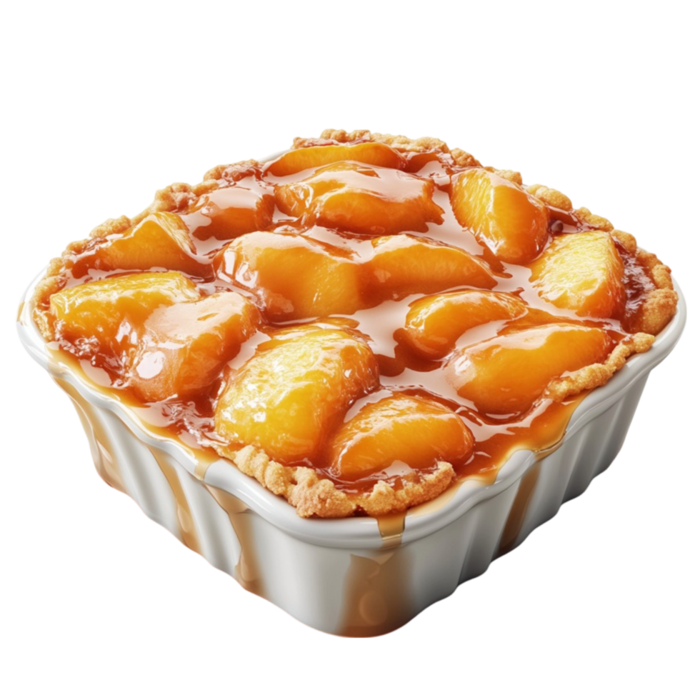 A white dish with a pie on top png