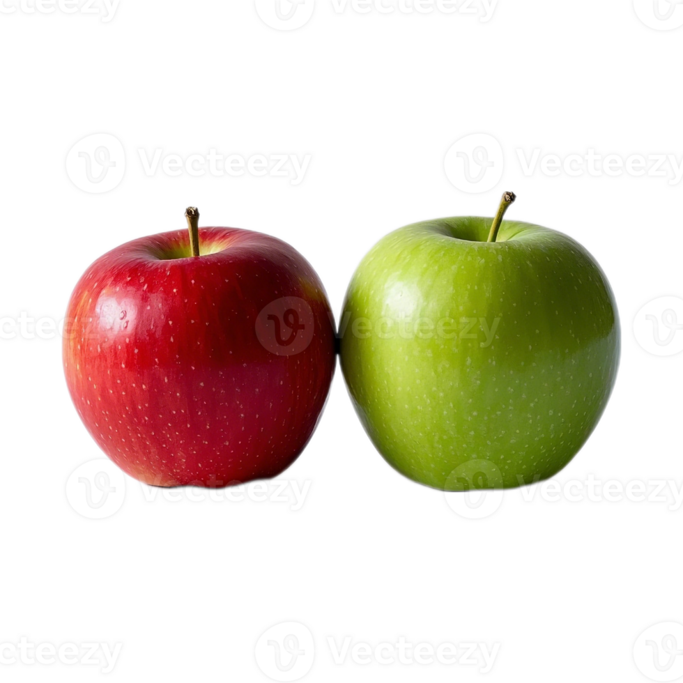 Fresh Red And Green Apples Isolated On Transparent Background png