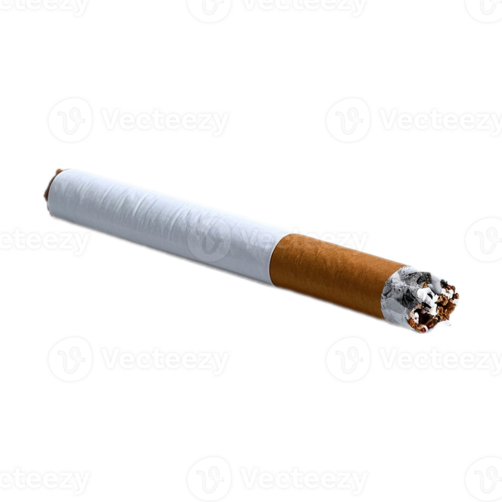 Close Up Of A Used Cigarette Against A White Background png