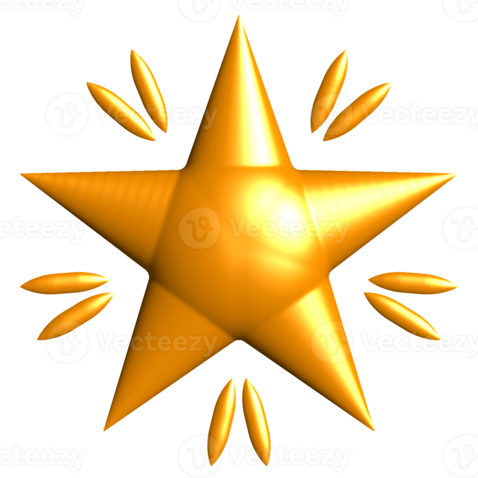 Stylish Star Graphic With Sparkles png