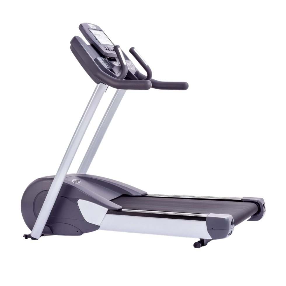 modern treadmill designed for home fitness, featuring sleek frame and advanced digital display for tracking workouts. Ideal for running or walking indoors png