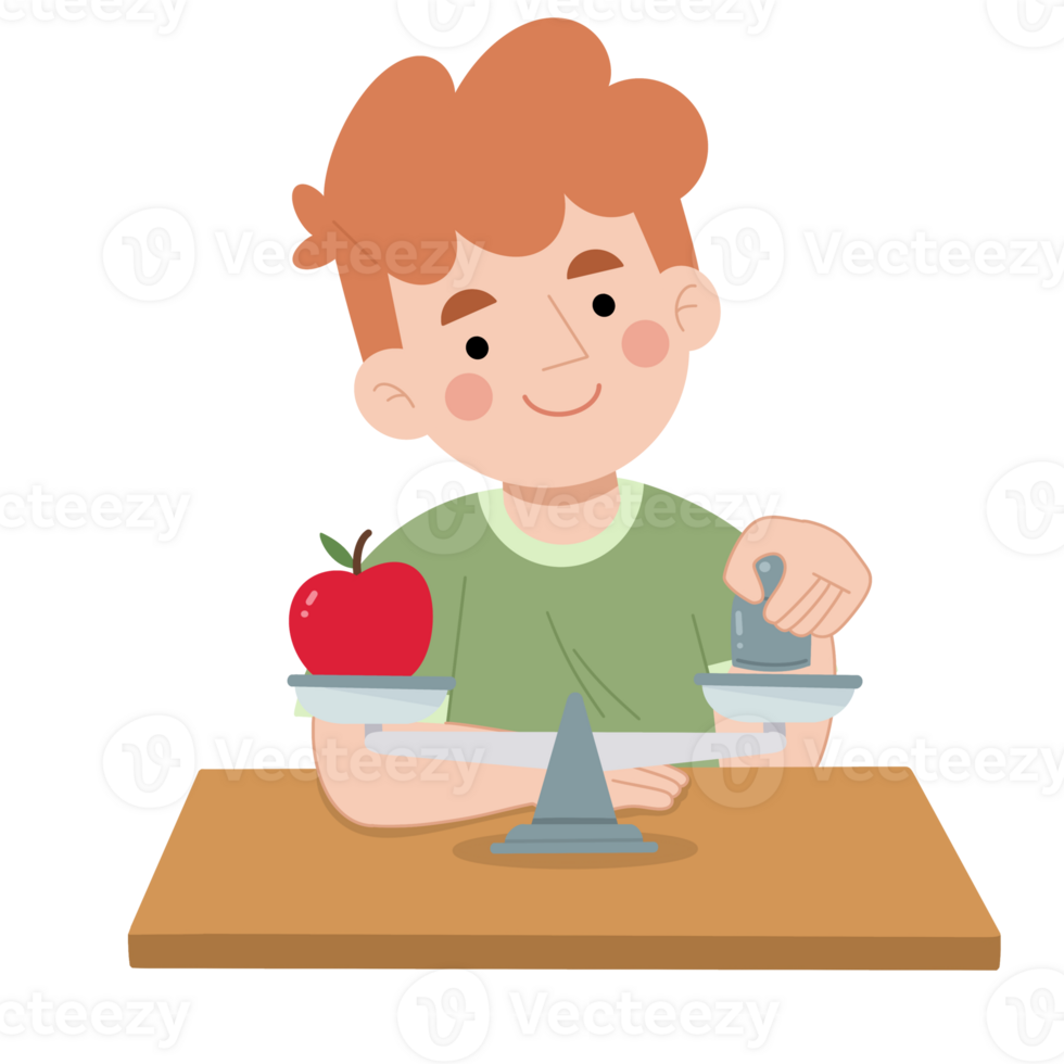 Boy with scales cartoon illustration png
