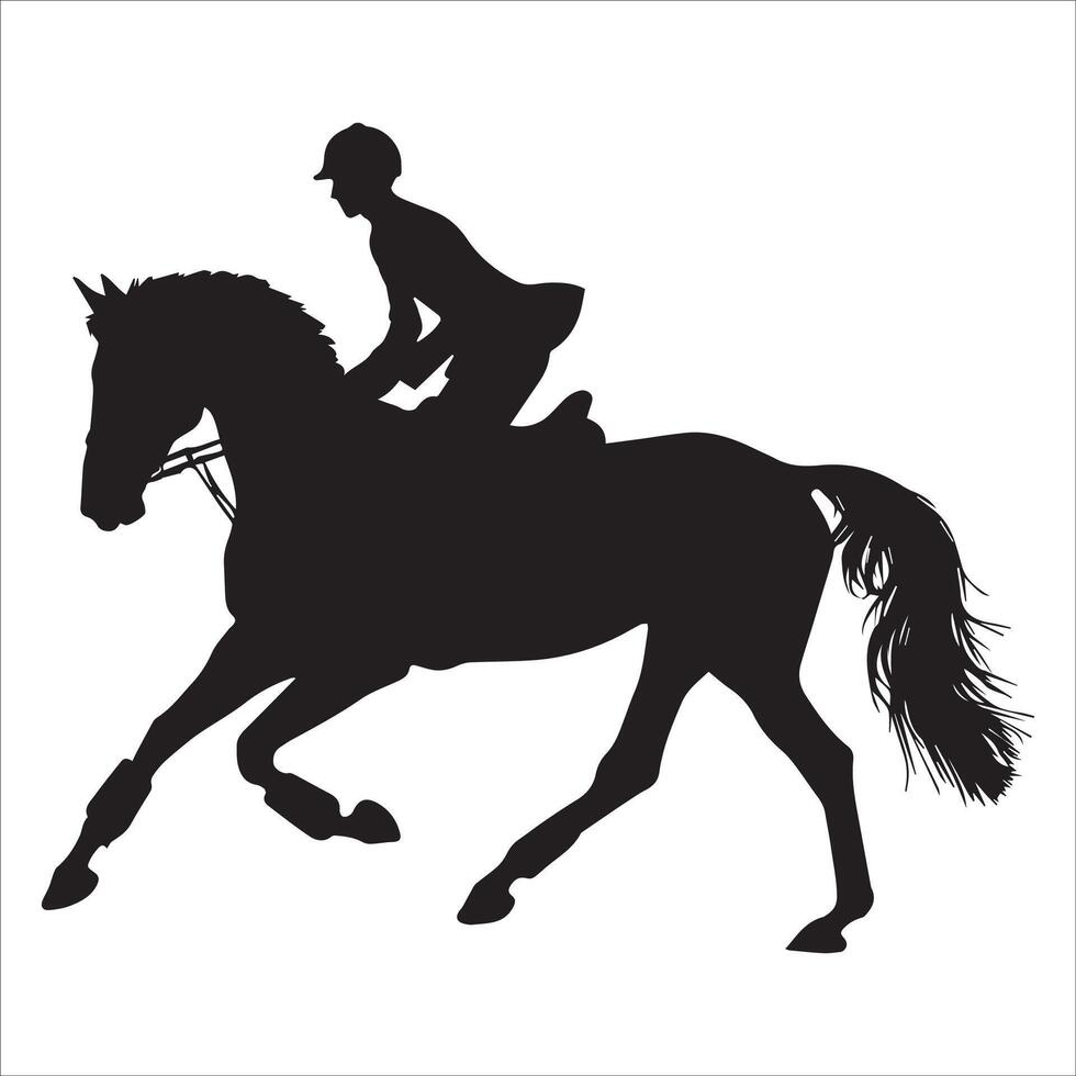 Jumping Horse Silhouettes Collection vector