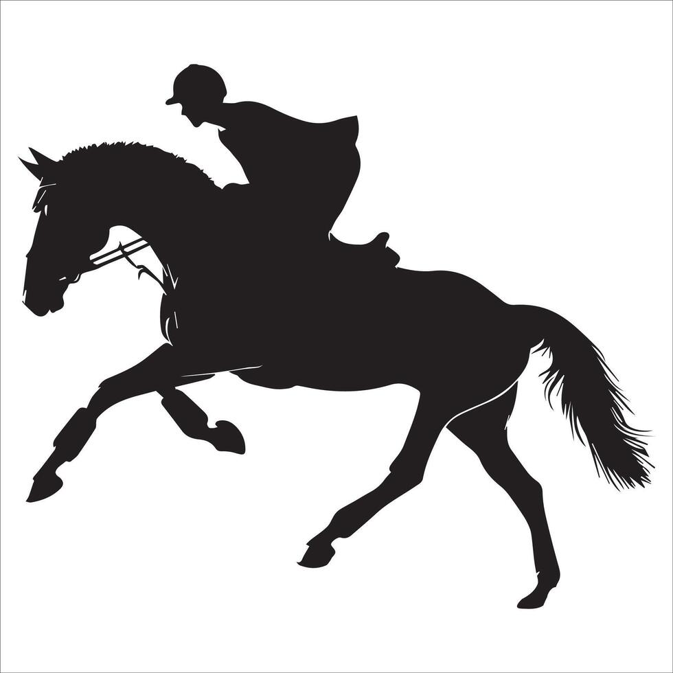 Dynamic Jumping Horse Designs vector