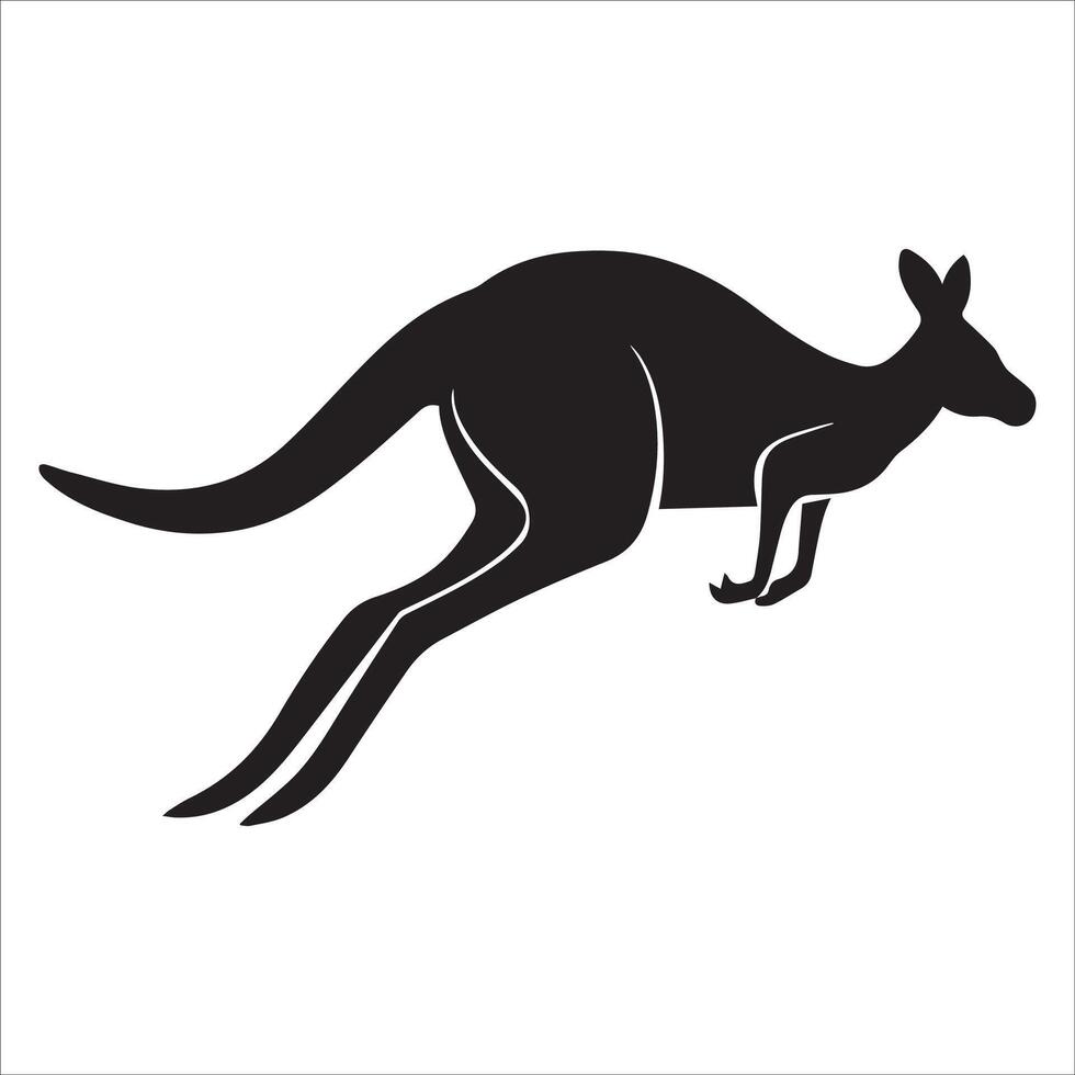 Kangaroo in Jumping Stance Design vector