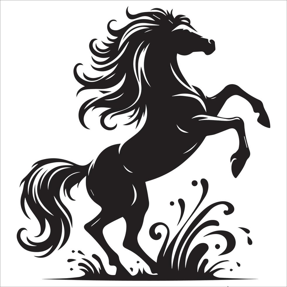 Walking Horse Silhouettes vector